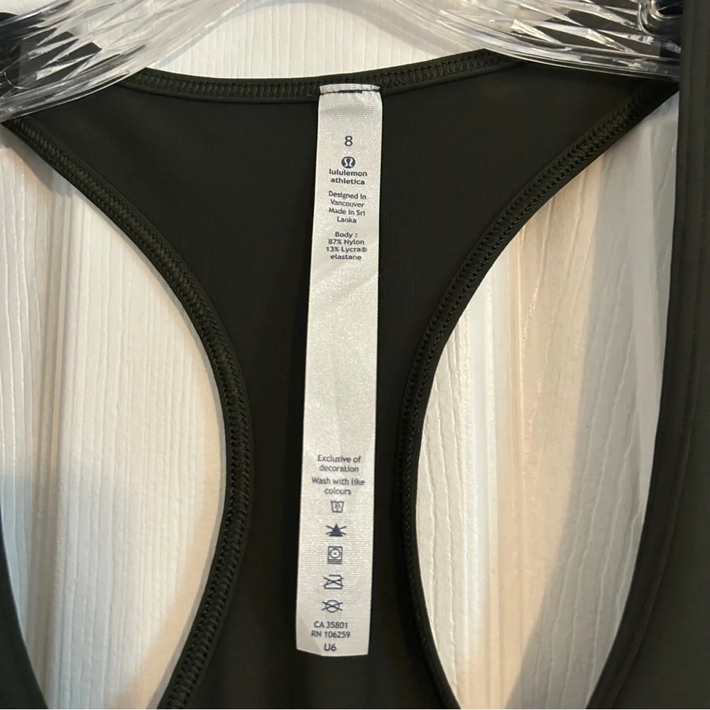 NWT Lululemon Athletica Cool Racerback Olive Green